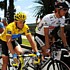 Andy Schleck et Kim Kirchen au d�part de la dixi�me �tape du Tour de France 2008
